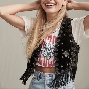 Free people Ella rocker fringe vest
